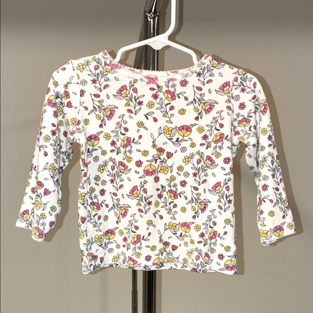 Carter's Girls’ Cream Floral Long Sleeve Tee